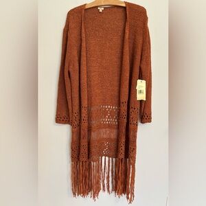 NWT Reba Sierra Sunrise Burnt Ember Cardigan Sweater